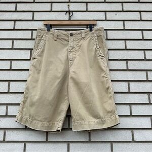 American Eagle Y2K Khaki Longer Length Shorts Hot Dog Pocket Lining 32 Skater